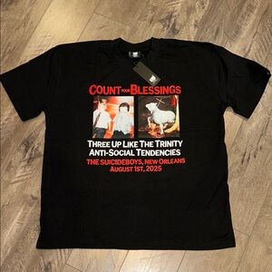 $UICIDE BOYS 2025 TOUR SHIRT G59 MENS SIZE XLARGE NWT